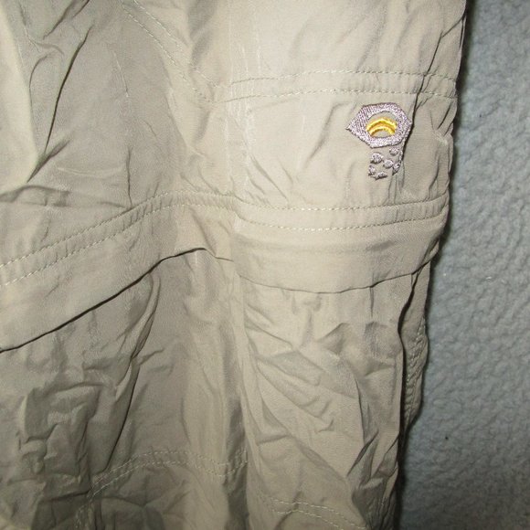 MOUNTAIN HARDWEAR MEN'S CONVERTIBLE PANTS SHORTS BEIGE LARGE NYLON HIKING - Picture 2 of 4